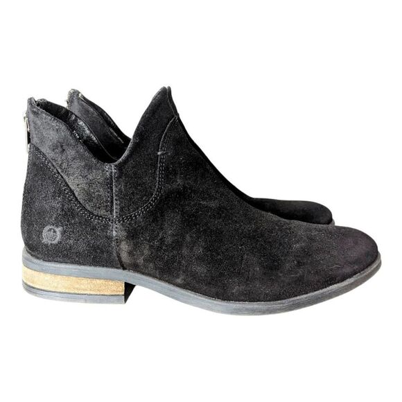 BORN Arula Black Suede Ankle Boot Size 7 - Picture 3 of 8